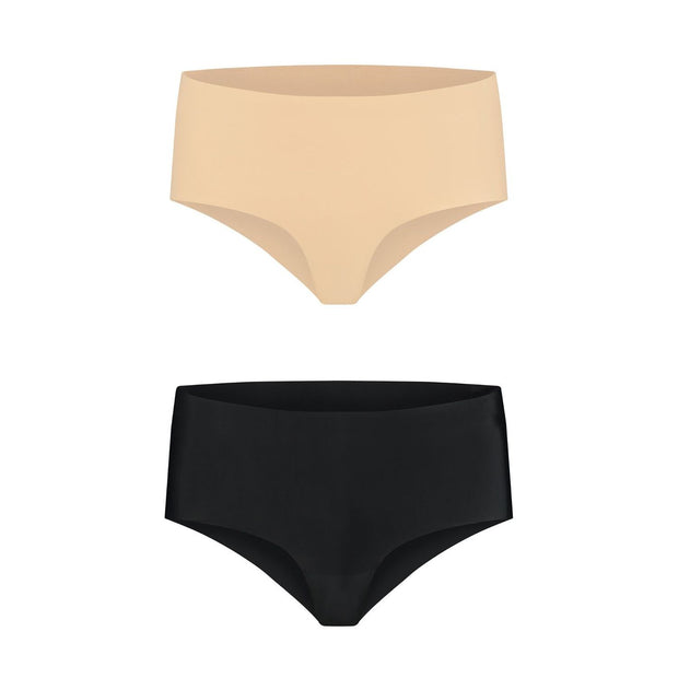 Bye Bra - Invisible High Brief Nude + Black S