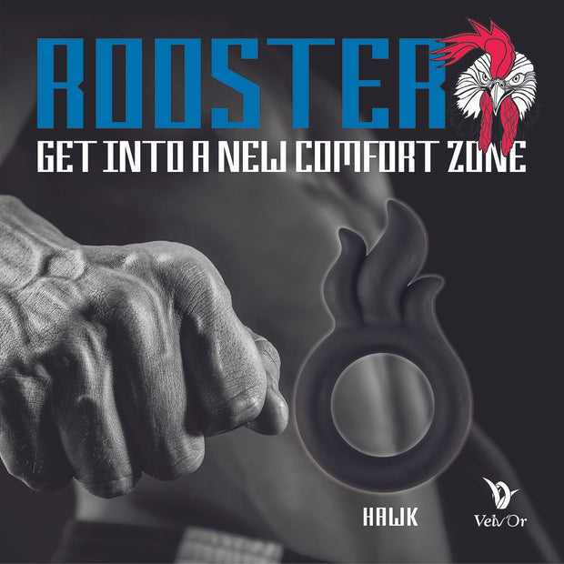 Velv'Or - Rooster Hawk Flaming Crest Cock Ring