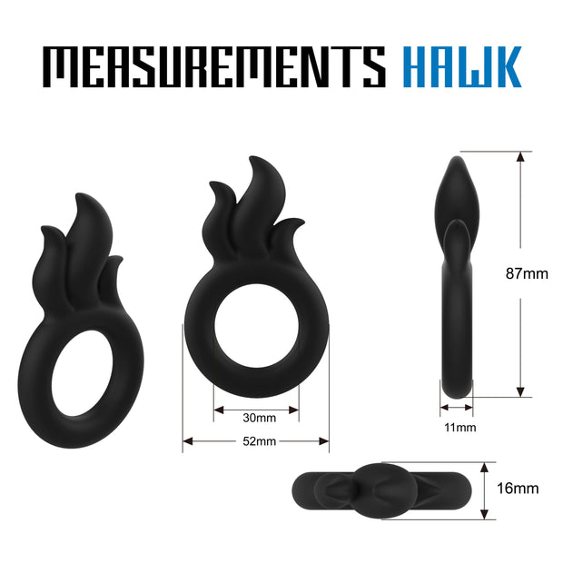 Velv'Or - Rooster Hawk Flaming Crest Cock Ring