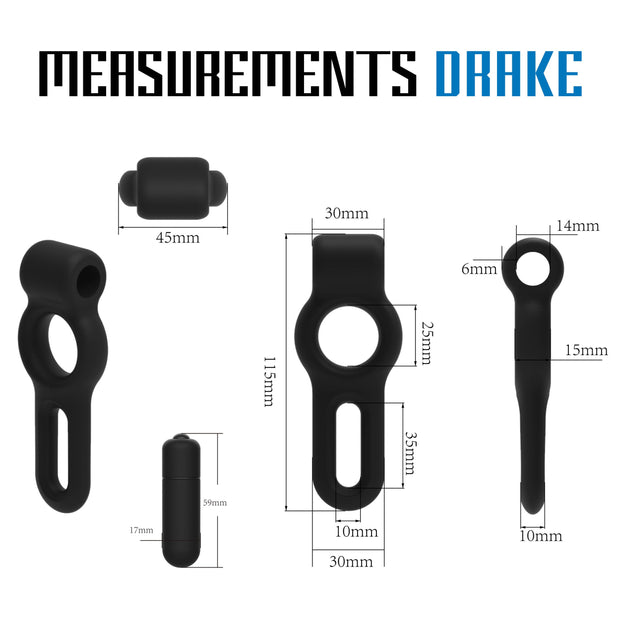 Velv'Or - Rooster Drake Double Ring Design Cock Ring with Vibrating Bullet