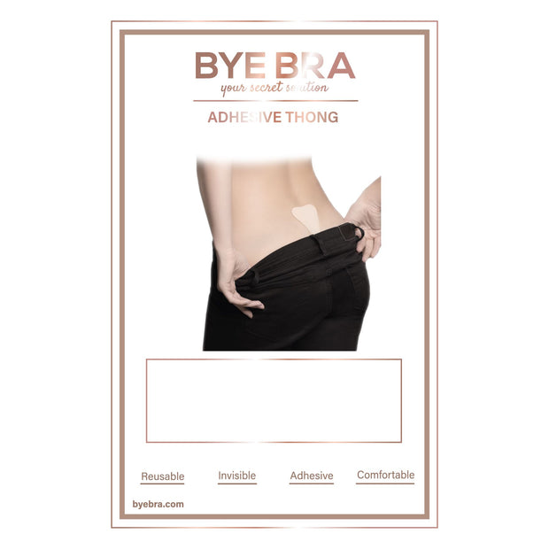 Bye Bra - Klebetanga mit Spitzenabschluss Schwarz