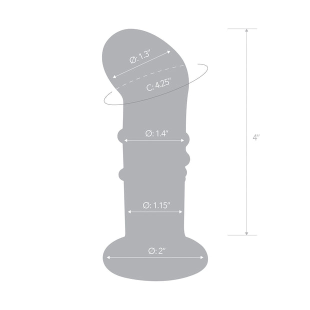 Glas - Rechargeable Remote Controlled Vibrating Dotted  G-Spot/P-Spot Plug