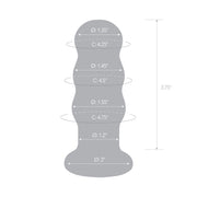 Glas - Rechargeable Remote Controlled  Vibrating Beaded Buttplug