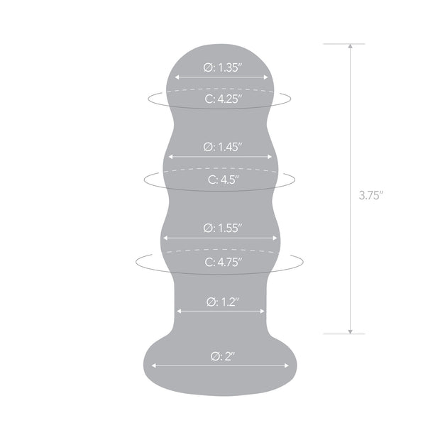 Glas - Rechargeable Remote Controlled  Vibrating Beaded Buttplug