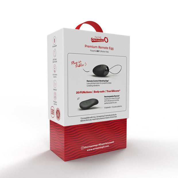 The Screaming O - Premium Remote Egg Black