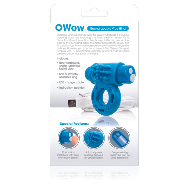 The Screaming O - Charged OWow Vibe Ring Blue
