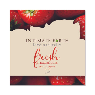 Intimate Earth - Natural Flavors Glide Fresh Strawberries Foil 3 ml