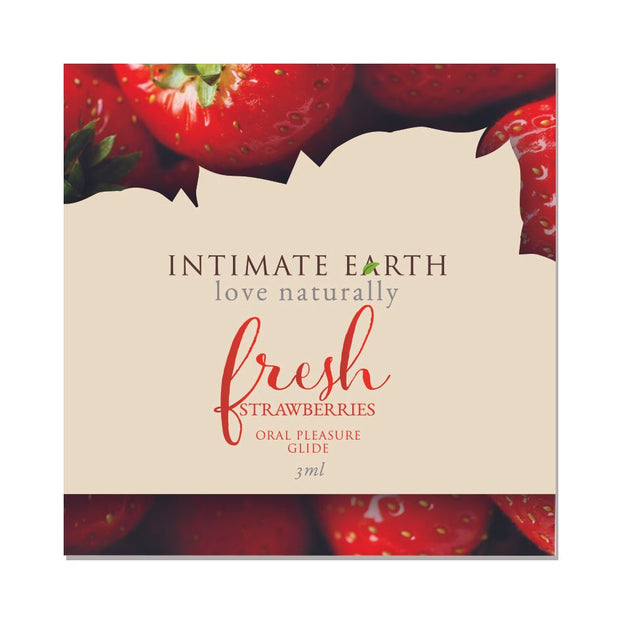 Intimate Earth - Natural Flavors Glide Fresh Strawberries Foil 3 ml