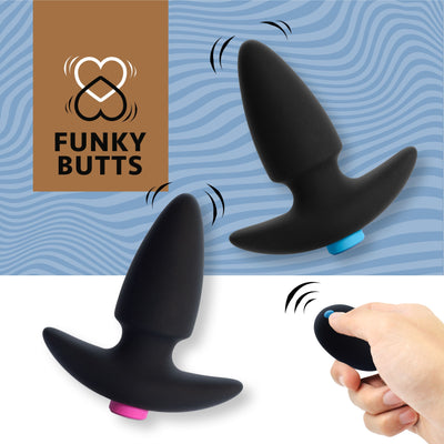 FeelzToys - FunkyButts Buttplug-Set mit Fernbedienung für Paare