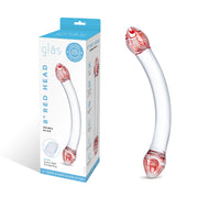 Glas - Red Head Double Glass Dildo
