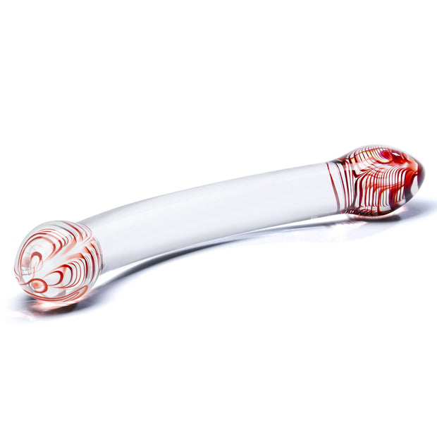 Glas - Red Head Double Glass Dildo