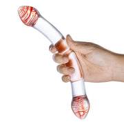 Glas - Red Head Double Glass Dildo