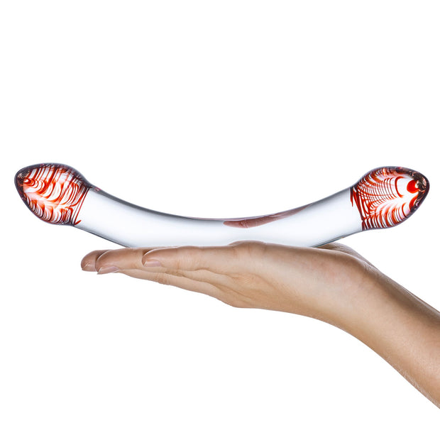 Glas - Red Head Double Glass Dildo