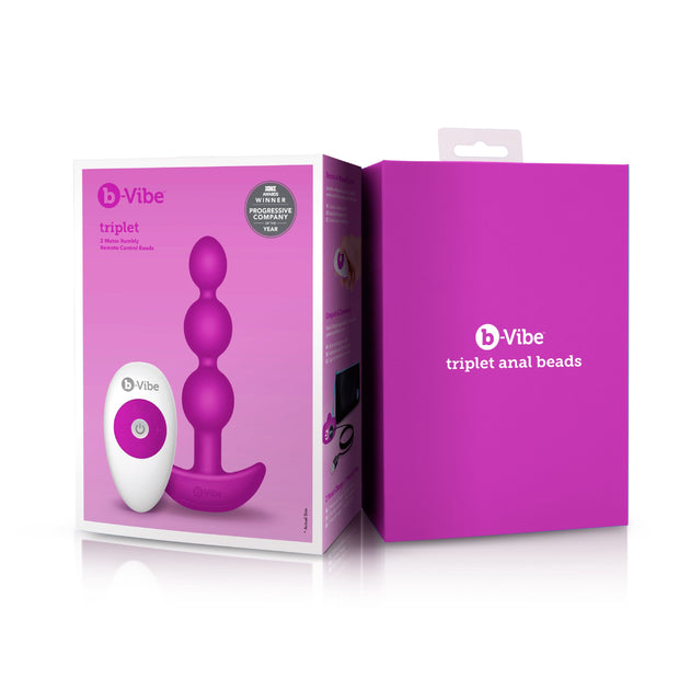 B-Vibe - Triplet Anal Beads Fuchsia