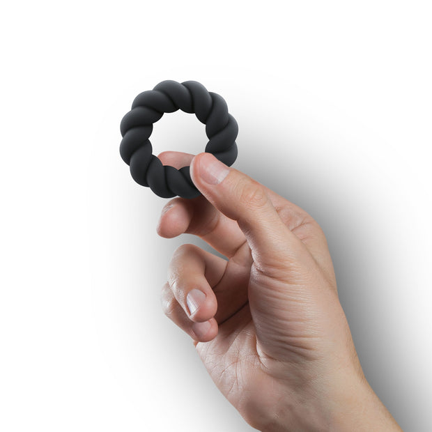 Rocks-Off - Twist Penisring - Schwarz Liquid-Silikon