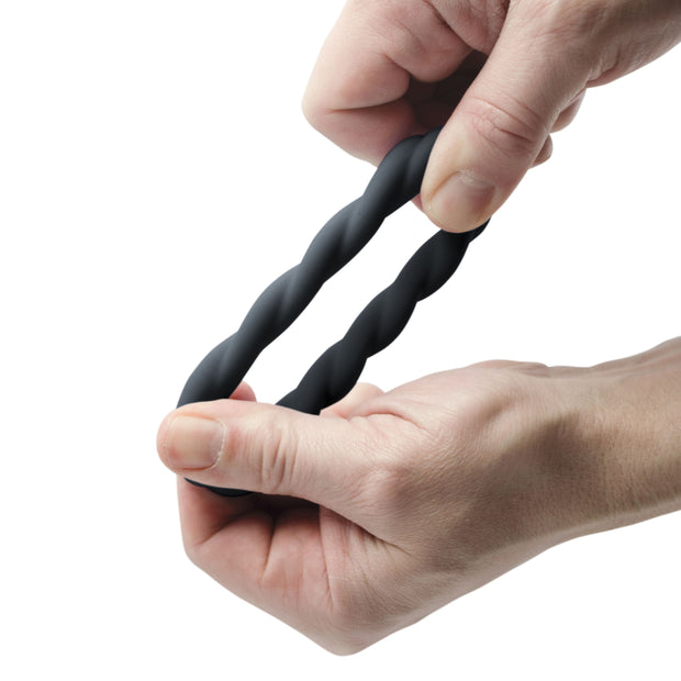 Rocks-Off - Twist Penisring - Schwarz Liquid-Silikon