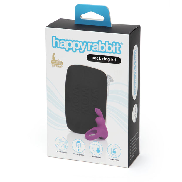 Happy Rabbit – 2-teiliges Cockring-Set – Vibrierend