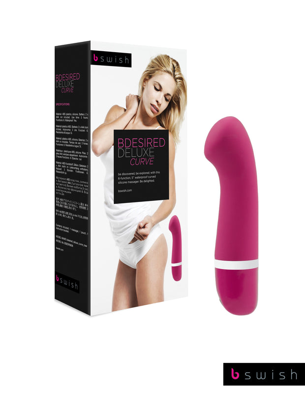 B Swish - bdesired Deluxe Curve Vibrator Rose