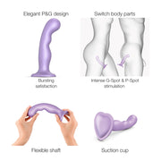 Strap-On-Me - Dildo Plug P&G Metallic Lilac S