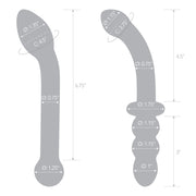 Glas - G-Spot Pleasure Glass Dildo Set 2 pcs