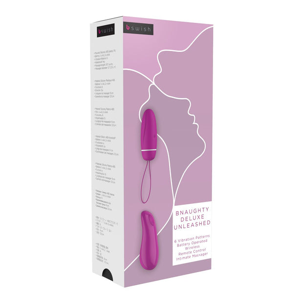 B Swish - bnaughty Deluxe Unleashed Vibrating Bullet Raspberry