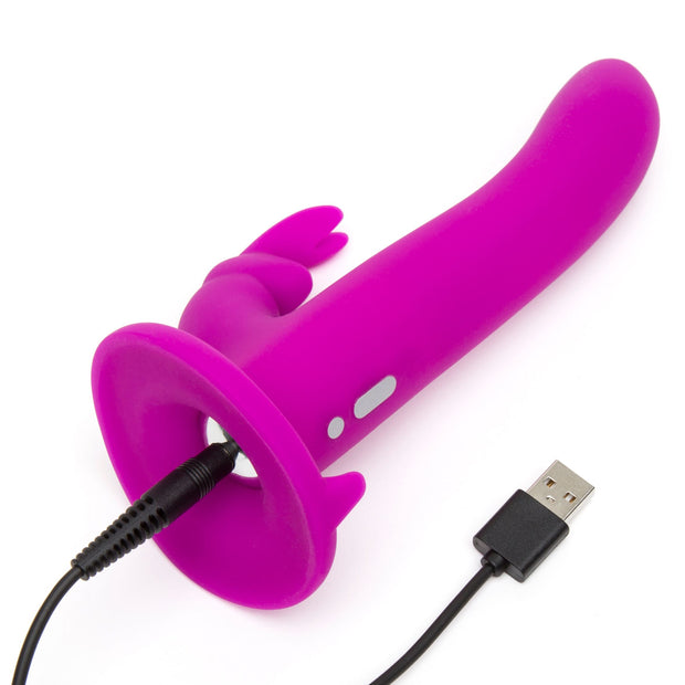 Happy Rabbit – Vibrations-Strap-On Set – Magenta