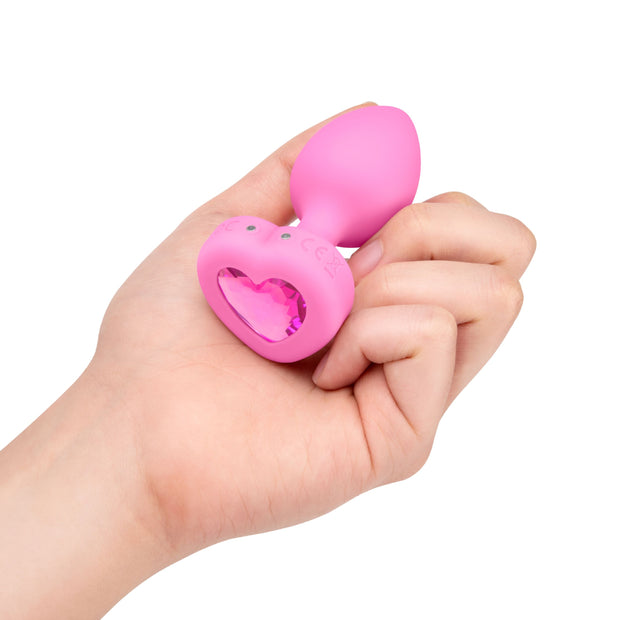 B-Vibe - Vibrating Heart Plug S/M Pink
