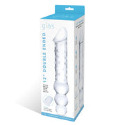 Glas - Double Ended Glass Dildo with Anal Beads