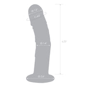 Glas - Curved Realistic Glass Dildo With Veins