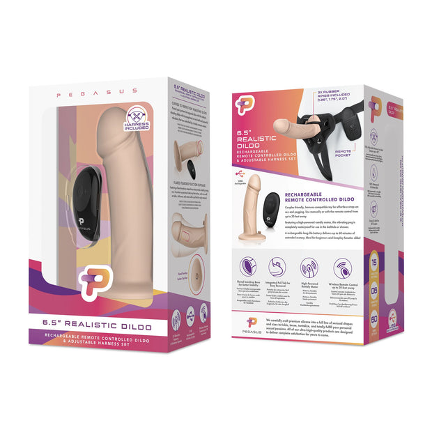 Pegasus - 6.5? Realistic Silicone Dildo With Harness Included