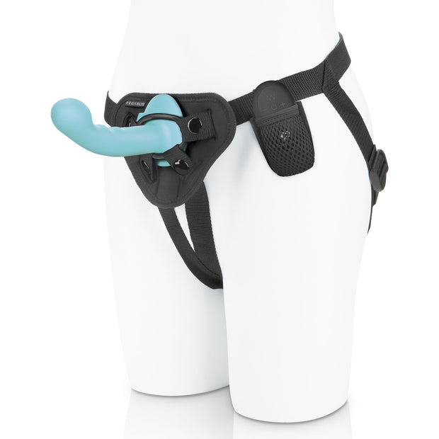 Pegasus - 6? Remote Control Ripple P-Spot G-Spot Silicone Peg with Harness 