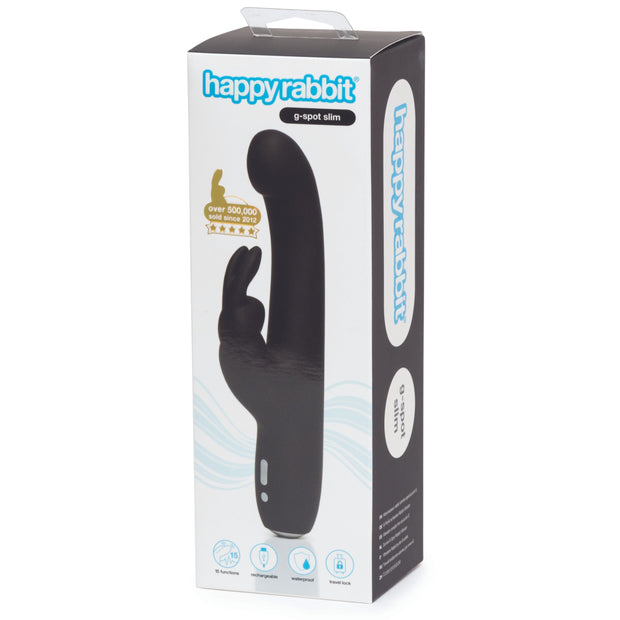 Happy Rabbit – Slimline G-Punkt Rabbit Vibrator – Schwarz