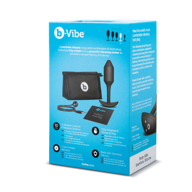 B-Vibe - Vibrating Snug Plug 2 (M) Black