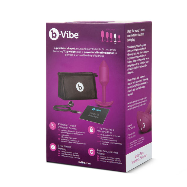 B-Vibe - Vibrating Snug Plug 2 (M) Rose