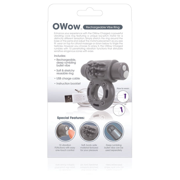 The Screaming O - Charged OWow Vibe Ring Grey