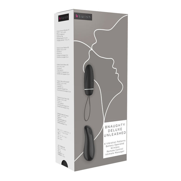B Swish - bnaughty Deluxe Unleashed Vibrating Bullet Black