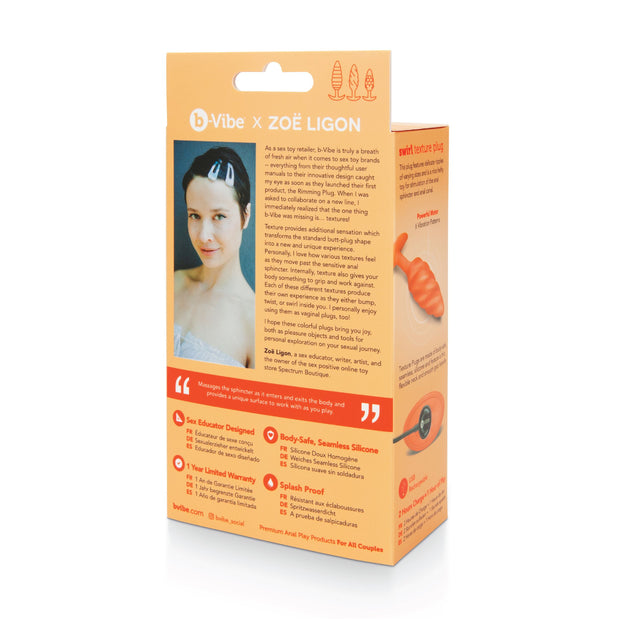 B-Vibe - Texture Plug Swirl Orange