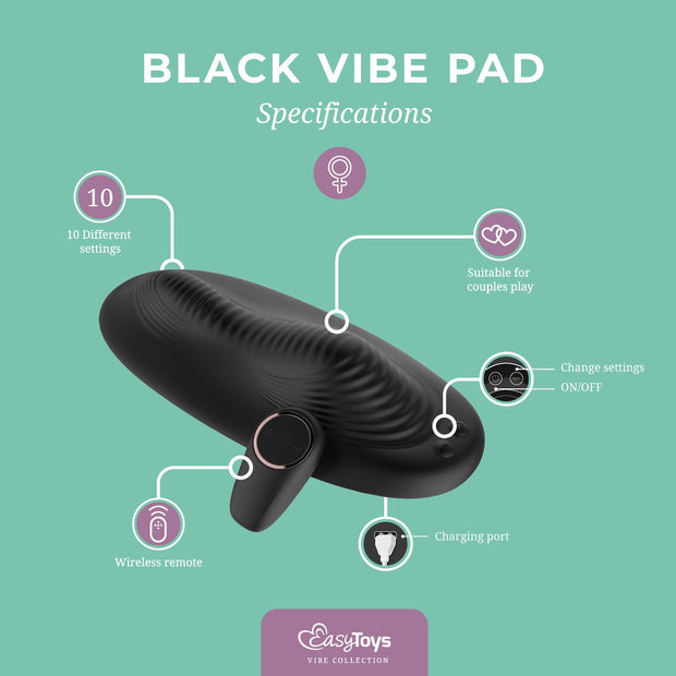 Vibe Pad Doppelvibration mit Fernbedienung - Schwarz