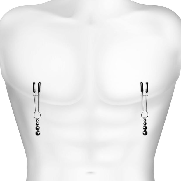 Schmückendes Brustwarzen Set mit drei Kugeln