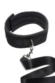 Set Leine und Halsband in Schwarz