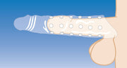 Extender Penis-Hülle mit Noppen - Light Skin