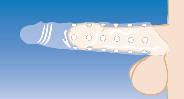 Extender Penis-Hülle mit Noppen - Light Skin