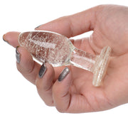 Glow-In-The-Dark Glas-Analplug - Klein