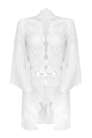 Spitzen-Kimono-Set Flower - Weiß