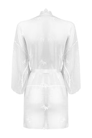 Spitzen-Kimono-Set Flower - Weiß