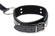 Halsband mit Manschetten Fessel-Set - Schwarz