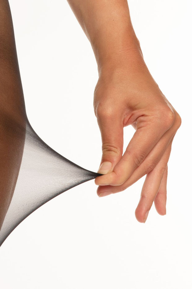 Strumpfhose mit offenem Schritt - Anti-Laufmaschen Glorious - schwarz