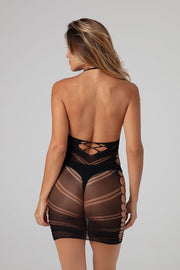 Kleid Glitter Amethille- Schwarz