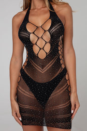 Kleid Glitter Amethille- Schwarz