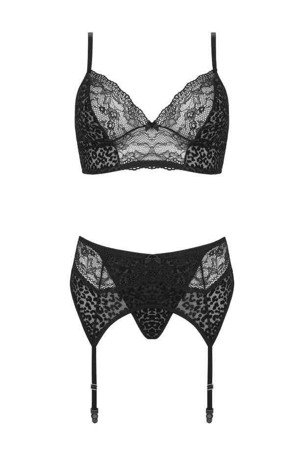 3-teiliges Dessous-Set Sanne - schwarz